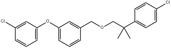 1-((2-(4-Chlorophenyl)-2-methylpropoxy)methyl)-3-(3-chlorophenoxy)benz ene Struktur