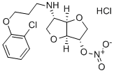 5-(3-(2-Chlorphenoxy)-propylamino)-5-desoxy-1,4:3,6-dianhydro-L-idit-2 -nitrat HCl [German] Struktur