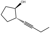 Cyclopentanol, 2-(1-butynyl)-, trans- (9CI) Struktur