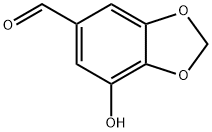 7-HYDROXY-1,3-BENZODIOXOLE-5-CARBOXALDEHYDE Struktur