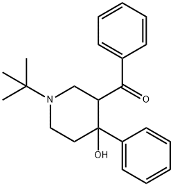 [1-(1,1-dimethylethyl)-4-hydroxy-4-phenylpiperidin-3-yl] phenyl ketone  Struktur