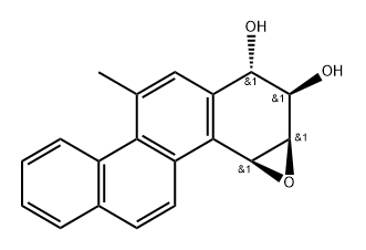 9,10-epoxy-7,8-dihydroxy-7,8,9,10-tetrahydro-5-methylchrysene Struktur