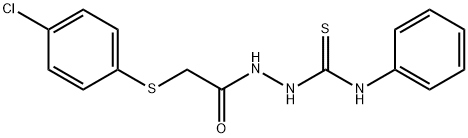 1-[2-(4-CHLOROPHENYLTHIO)ACETYL]-4-PHENYLTHIOSEMICARBAZIDE Struktur