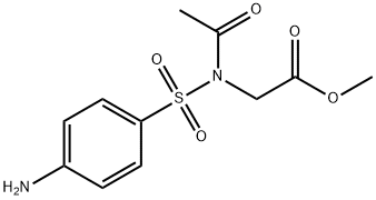 methyl 2-[acetyl-(4-aminophenyl)sulfonyl-amino]acetate Struktur