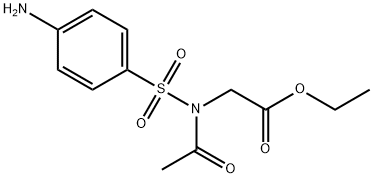 N-Acetyl-N-((4-aminophenyl)sulfonyl)glycine ethyl ester Struktur