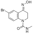 1(2H)-Quinolinecarboxamide, 6-bromo-3,4-dihydro-4-(hydroxyimino)-N-met hyl- Struktur