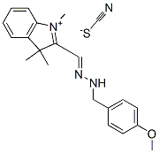 2-[[(4-methoxyphenyl)methylhydrazono]methyl]-1,3,3-trimethyl-3H-indolium thiocyanate  Struktur