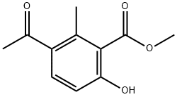 Benzoic acid, 3-acetyl-6-hydroxy-2-methyl-, methyl ester (9CI) Struktur