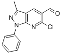 6-CHLORO-3-METHYL-1-PHENYL-1H-PYRAZOLO[3,4-B]PYRIDINE-5-CARBALDEHYDE Struktur