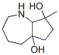 Cyclopent[b]azepine-5a,8(1H)-diol, octahydro-8-methyl- (9CI) Struktur