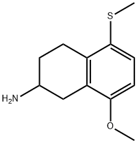 8-メトキシ-5-(メチルチオ)-2-テトラリンアミン 化學構(gòu)造式