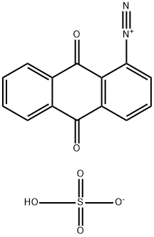 9,10-dihydro-9,10-dioxoanthracenediazonium hydrogen sulphate Struktur