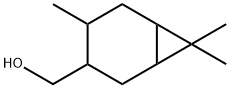 4,7,7,-trimethylbicyclo[4.1.0]heptane-3-methanol  Struktur