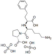 (S)-1-[N2-(1-carboxy-3-phenylpropyl)-L-lysyl]-L-proline disulphate Struktur