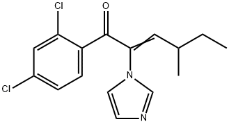 2-Hexen-1-one,  1-(2,4-dichlorophenyl)-2-(1H-imidazol-1-yl)-4-methyl- Struktur