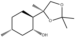 Cyclohexanol, 5-methyl-2-[(4S)-2,2,4-trimethyl-1,3-dioxolan-4-yl]-, (1R,2R,5R)- (9CI) Struktur