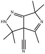 Pyrrolo[3,4-c]pyrazole-3a(3H)-carbonitrile, 2,6-dihydro-3,3,4,6,6-pentamethyl- (9CI) Struktur