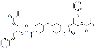 methylenebis[4,1-cyclohexanediyliminocarbonyloxy[2-(phenoxymethyl)-2,1-ethanediyl]] bismethacrylate Struktur