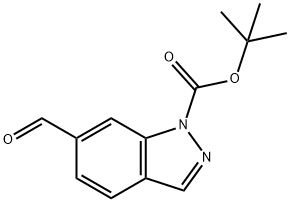 1H-INDAZOLE-1-CARBOXYLIC ACID,6-FORMYL-,1,1-DIMETHYLETHYL ESTER Struktur