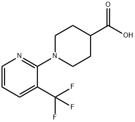 1-[3-(Trifluoromethyl)pyridin-2-yl]piperidine-4-carboxylic acid Struktur