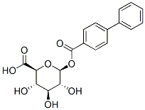 beta-D-Glucopyranuronic acid, 1-(1,1'-biphenyl)-4-carboxylate Struktur