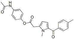 4-(acetylamino)phenyl 1-methyl-5-(4-methylbenzoyl)-1H-pyrrole-2-acetate Struktur