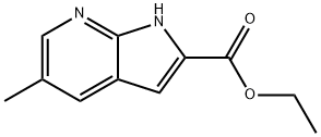 1H-Pyrrolo[2,3-b]pyridine-2-carboxylicacid,5-methyl-,ethylester(9CI) Struktur