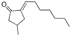 Cyclopentanone, 2-heptylidene-4-methyl-, (2E)- (9CI) Struktur