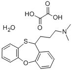 11-(3-Dimethylaminopropyl)-11H-dibenz(b,f)-1,4-oxathiepin hydrogen oxa late hemihydrate Struktur