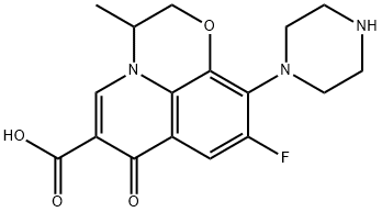 rac-9-フルオロ-2,3-ジヒドロ-3α*-メチル-10-ピペラジノ-7-オキソ-7H-ピリド[1,2,3-de]-1,4-ベンゾオキサジン-6-カルボン酸 化學(xué)構(gòu)造式