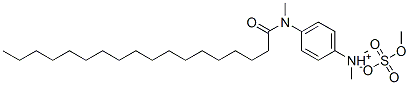 N,N,N-trimethyl-4-[(1-oxooctadecyl)amino]anilinium methyl sulphate Struktur