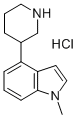 1-Methyl-4-(3-piperidinyl)-1H-indole monohydrochloride Struktur