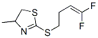 Thiazole, 2-[(4,4-difluoro-3-butenyl)thio]-4,5-dihydro-4-methyl- (9CI) Struktur