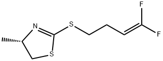 Thiazole, 2-[(4,4-difluoro-3-butenyl)thio]-4,5-dihydro-4-methyl-, (4S)- (9CI) Struktur