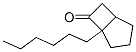 Bicyclo[3.2.0]heptan-6-one, 5-hexyl- (9CI) Struktur