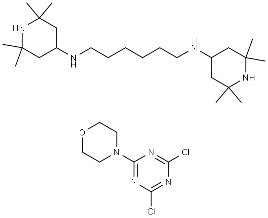 Poly[N,N'-bis(2,2,6,6-tetramethyl-4-piperidinyl)-1,6-hexanediamine-co-2,4-dichloro-6-morpholino-1,3,5-triazine]