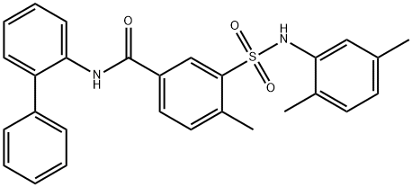 N-(biphenyl-2-yl)-3-(N-(2,5-diMethylphenyl)sulfaMoyl)-4-MethylbenzaMide Struktur