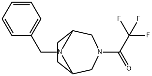 1-(8-benzyl-3,8-diaza-bicyclo[3.2.1]octan-3-yl)-2,2,2-trifluoroethanone Struktur