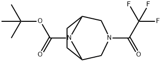 3,8-Diazabicyclo[3.2.1]octane-8-carboxylic acid, 3-(2,2,2-trifluoroacetyl)-, 1,1-diMethylethyl ester Struktur