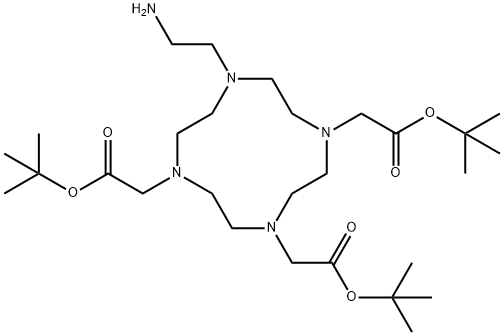 1,4,7,10-Tetraazacyclododecane-1,4,7-triacetic acid, 10-(2-aMinoethyl)-, tris(1,1-diMethylethyl) ester Struktur