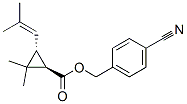 (1R,3R)-2,2-Dimethyl-3-(2-methyl-1-propenyl)cyclopropanecarboxylic acid (4-cyanophenyl)methyl ester Struktur