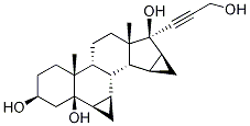 (3S,5R,6R,7R,8R,9S,10R,13S,14S,15S,16S,17S)-octadecahydro-17-(3-hydroxy-1-propynyl)-10,13-dimethyl-5H-dicyclopropa[6,7:15,16]cyclopenta[a]phenanthrene-3,5,17-triol Struktur