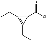 2-Cyclopropene-1-carbonyl chloride, 2,3-diethyl- (9CI) Struktur