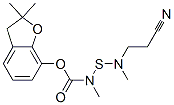 (2,2-dimethyl-3H-benzofuran-7-yl) N-(2-cyanoethyl-methyl-amino)sulfany l-N-methyl-carbamate Struktur