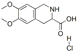 1,2,3,4-Tetrahydro-6,7-dimethoxy-3-isoquinolinecarboxylic acid hydrochloride Structure