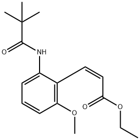 3-[2-(2,2-DIMETHYL-PROPIONYLAMINO)-6-METHOXY-PHENYL]-ACRYLIC ACID ETHYL ESTER Struktur