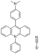 ACRIDINIUM, 9-(4-(DIMETHYLAMINO)PHENYL)-10-PHENYL-, THIOCYANATE Struktur