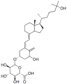 beta-D-Glucopyranosiduronic acid, (1alpha,3beta,5Z,7E)-dihydroxy-9,10- secocholesta-5,7,10(19)-trienyl Struktur