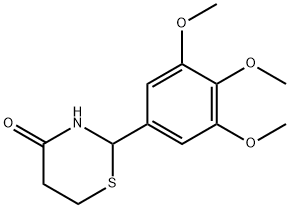 2-(3,4,5-Trimethoxyphenyl)-1,3-perhydrothiazine-4-one Struktur