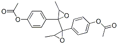 2,3,4,5-bis(epoxy)-3,4-bis(4'-acetoxyphenyl)hexane Struktur